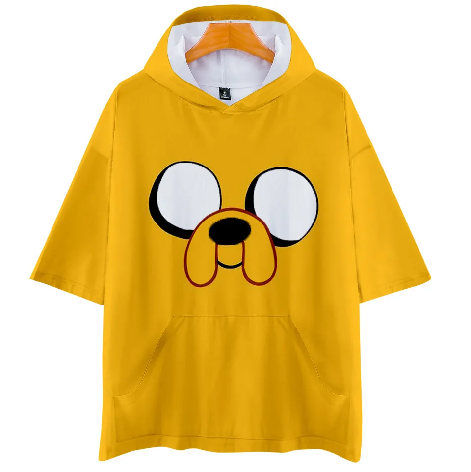 

Cute Design Adventure Time Finn and Jack Dog Face T-shirt Men's Hot Sale 3D Printed Hoodie Street Style All-match Short Sleeve