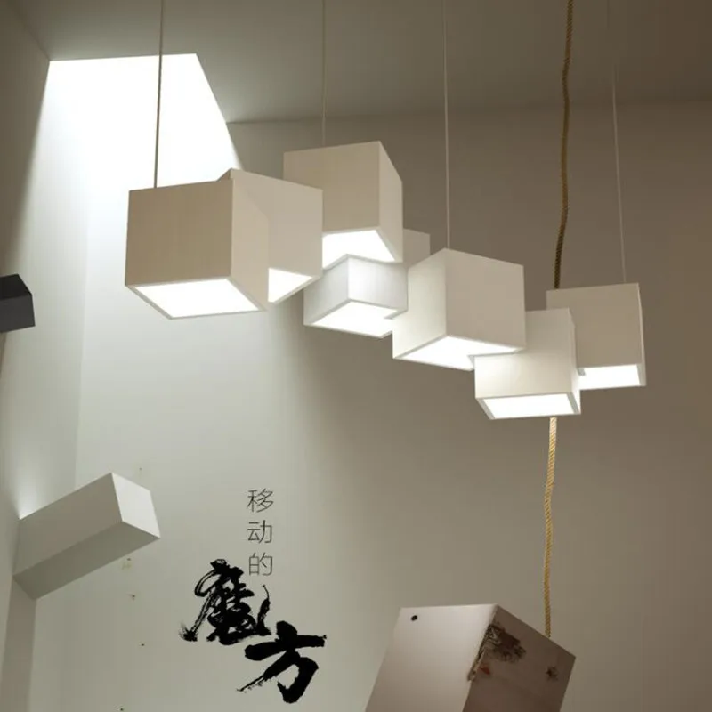 Новая квадратная Волшебная люстра в скандинавском стиле геометрические лампы