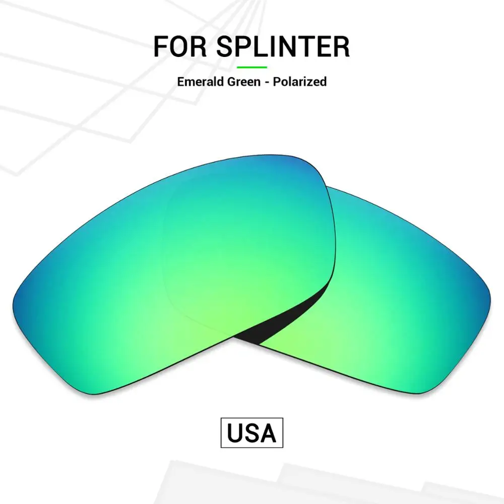 

Mryok POLARIZED Replacement Lenses for Oakley Splinter Sunglasses Emerald Green