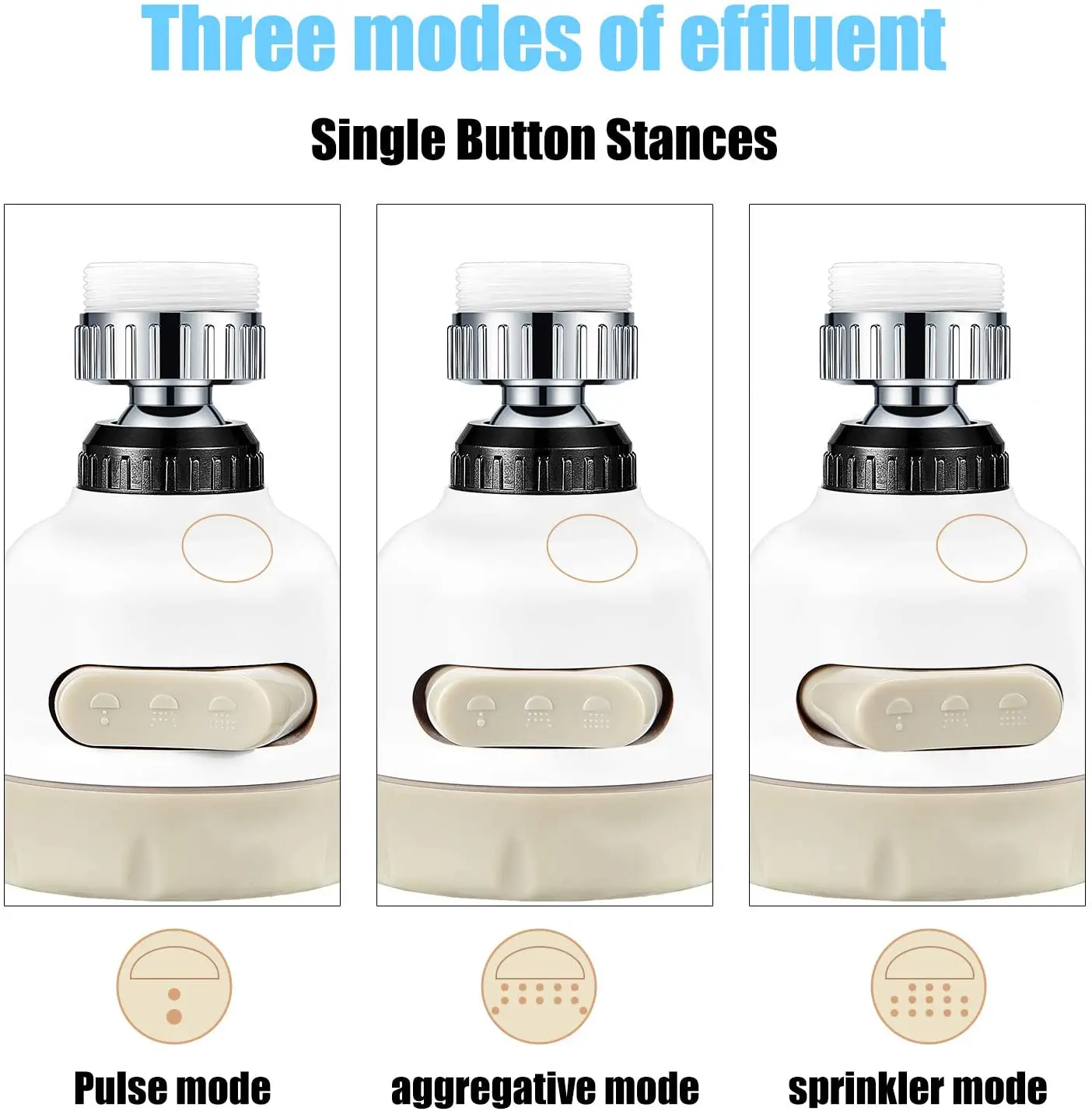 

3 Modes Faucet Aerator Moveable Flexible Tap Head Shower Diffuser Rotatable Nozzle Adjustable Booster Faucet Kitchen Accessories