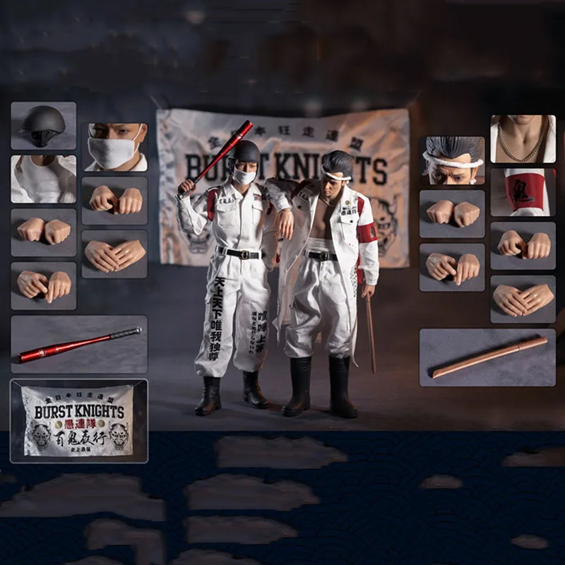 

In Stock For Collection AT029 1/6 Japanese Mob Bousouzoku Collectible Double Dolls Full Set Action Figure Model for Fans