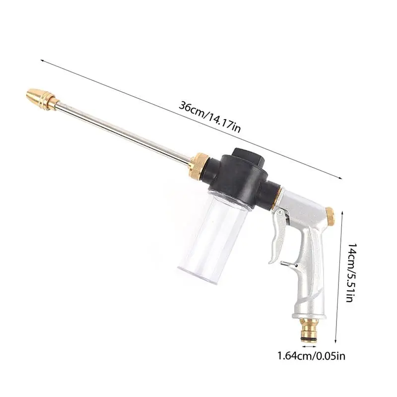 

Multifunctional Gardening Irrigation High Pressure Metal Water Gun Car Washer Cleaner Garden Hose Foam Spray Gun Water Gun
