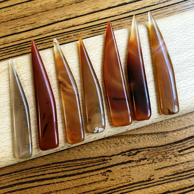 Натуральный агатовый нож для полировки кожаных кромок ручной инструмент золотых