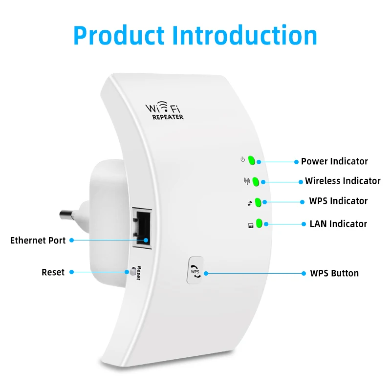WIFI Repeater Mini Wireless Wifi Extender Long Range Wi fi Signal Amplifier Wi-fi Booster Access Point Wlan Repiter 300Mbps