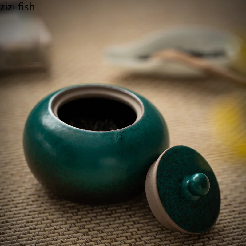 Жестяная керамическая банка для зеленого чая герметичная маленький контейнер