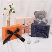 simple light luxury double door surprise gift box pink blue orange birthday party candy box sweet boxes wedding favors supplies