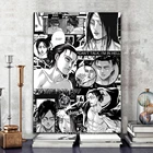Винтажные японские постеры высокого качества для домашней комнаты Художественная печать наклейки на стену аниме атака на Титанов Ретро Холст постер для детской комнаты