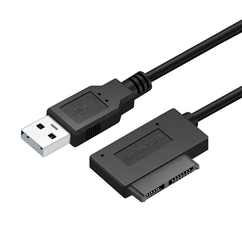 Кабель переходник с USB 2 0 на Mini Sata II 7 + 6 13Pin для ноутбука DVD/CD ROM|Компьютерные кабели