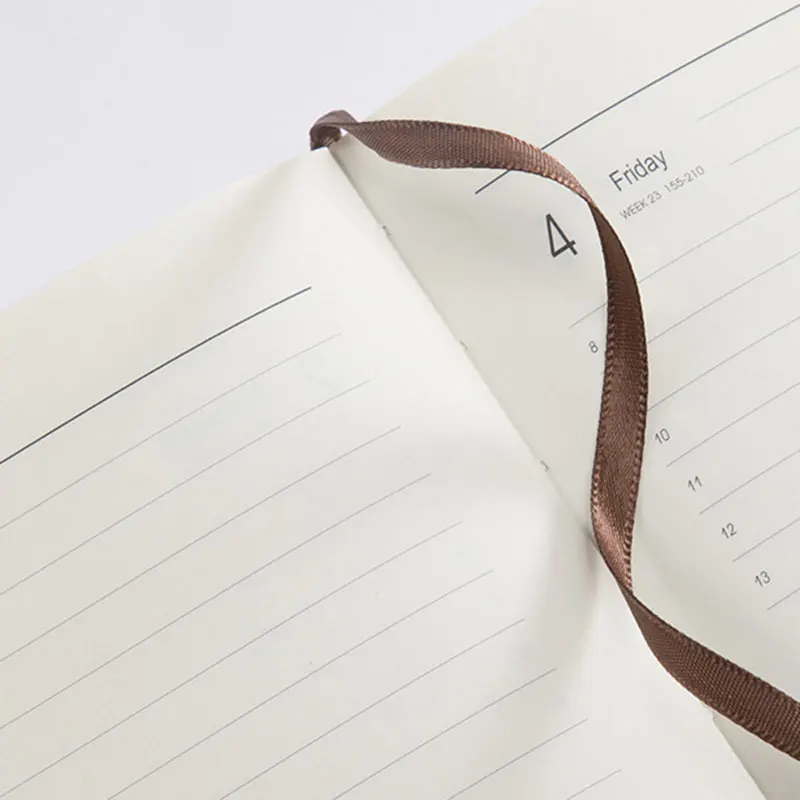 

Notebook Planner Agenda Daily Weekly Monthly Planner Student Planner Calendar 8.2"X 5.6" Leather Cover Notebook School Supplies