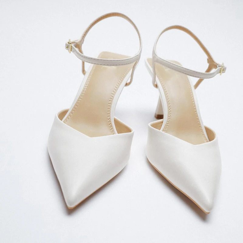 Женские босоножки LMCAVASUN в наличии новинка весны 2021 белые на шпильке | Обувь