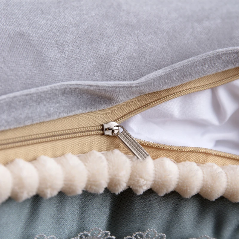 Роскошная наволочка 48x68 большого размера кремовый Синий Классический Дизайн