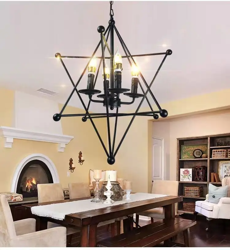 Люстра для бара в промышленном стиле магазин креативной одежды тема ресторана