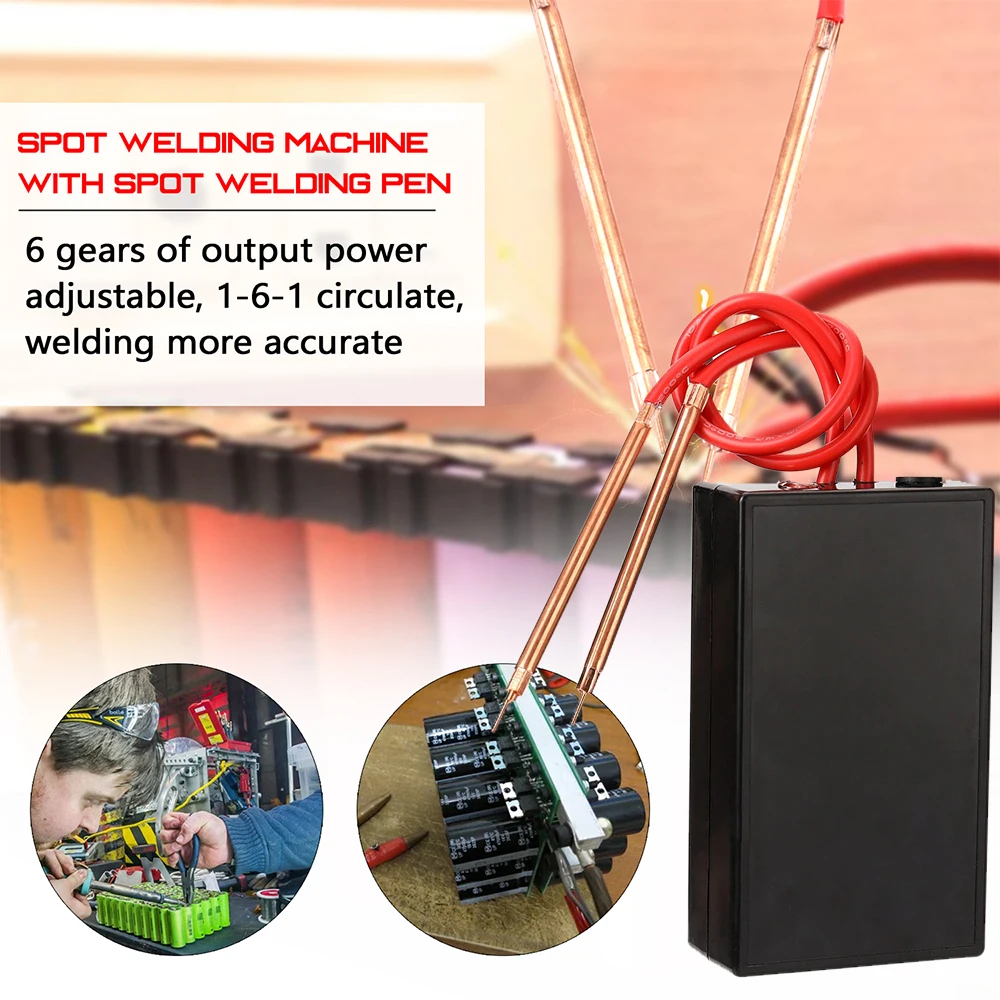 

Portable Spot Welder 6 Gears Adjustable Mini Spot Welding Machine for 18650 Battery Spot Welder Spot Welding Machine Tool Kit