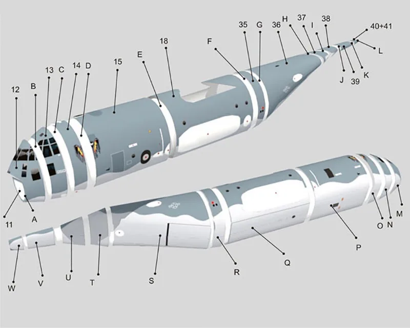 

DIY 1:100 AC-130U Spooky Gunship Attack Fighter Plane Aircraft Paper Model Assemble Hand Work 3D Puzzle Game DIY Kids Toys Gift