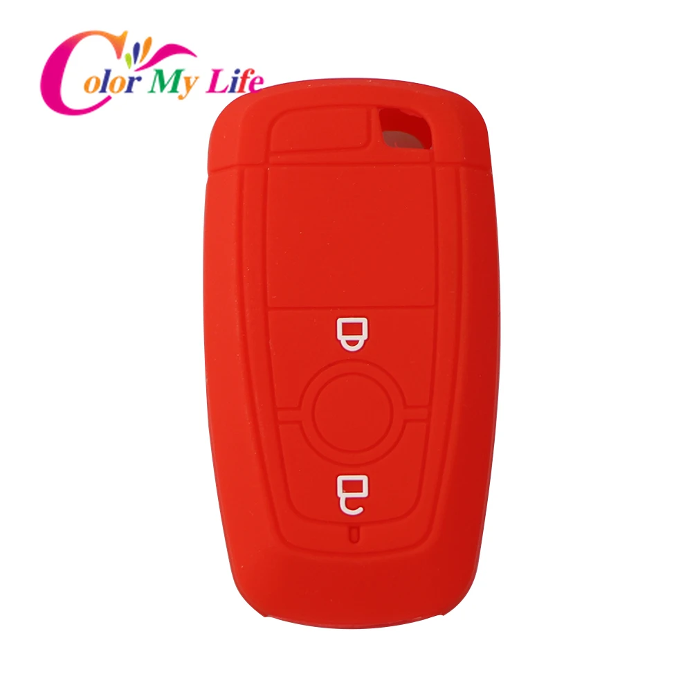 2 кнопки силиконовый автомобильный чехол для брелка с ключом Набор Ford EcoSport 2018 2019