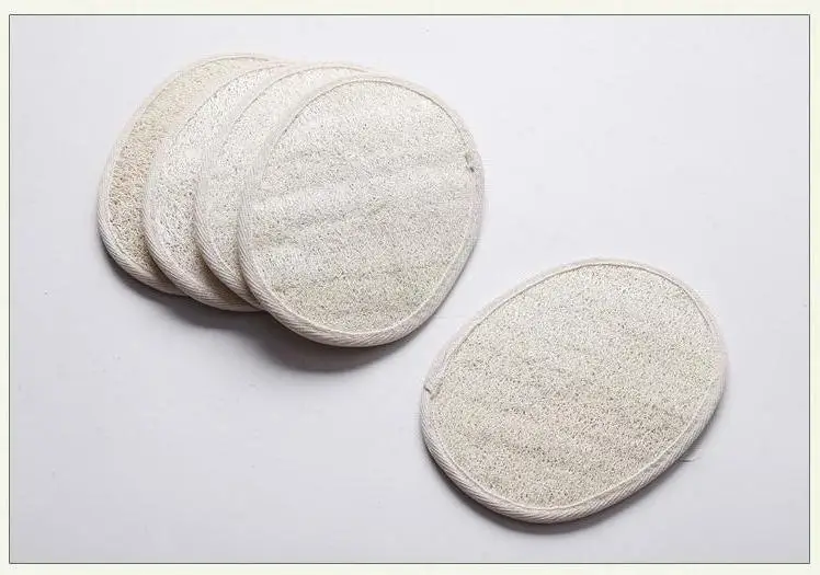 

100pcs 13x18cm Oval Shape Natural Loofah Pad Scrubber Remove The Dead Skin Bath Shower Face Loofah Sponge Wholesale