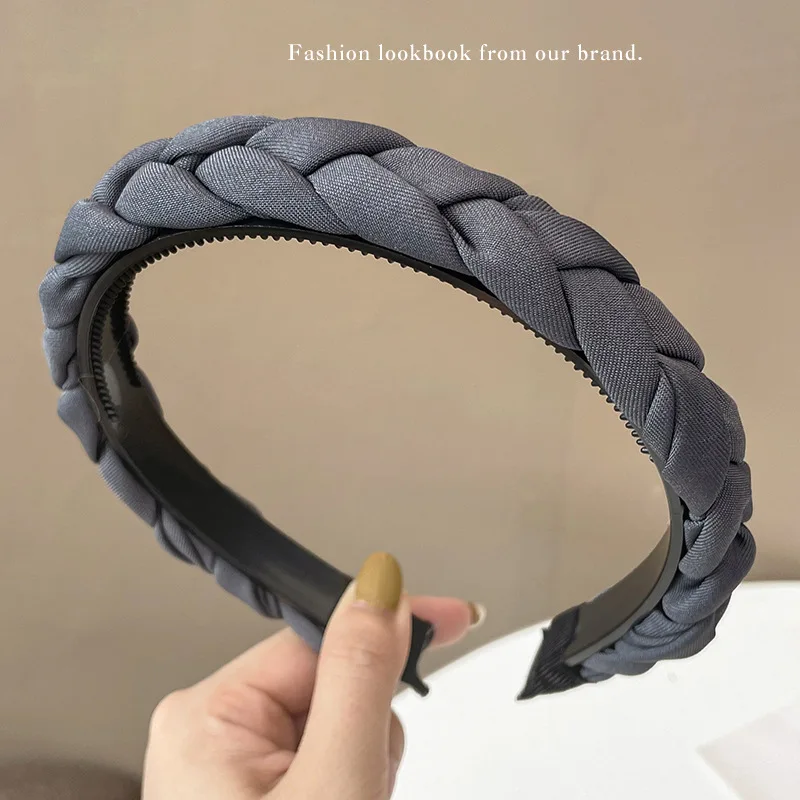 

New Hand-Woven Headband Solid Color Knotted Cross Hairbands for Women Hairbands Spring and Summer Headband Hair Accessories