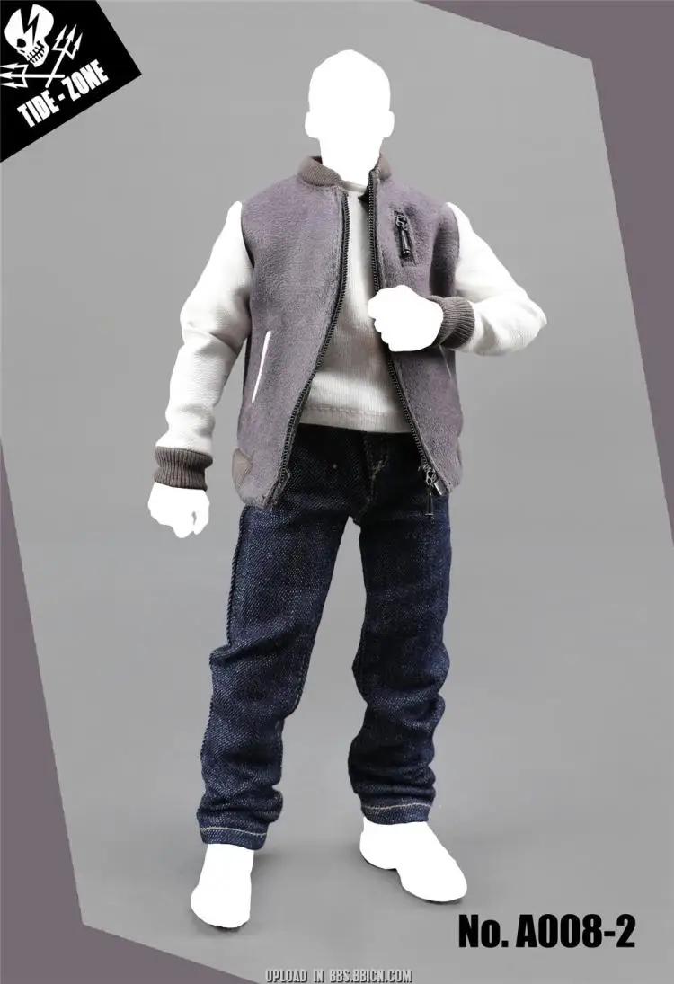 

1/6 Scale Male Clothes Baseball Jacket Shirt Jeans Sport Clothes Suit for 12 Inches Male Action Figures