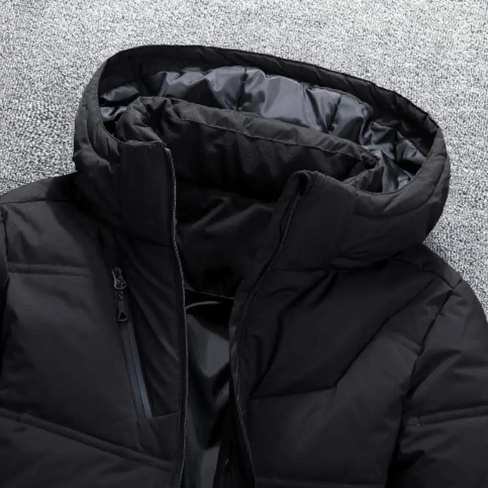Men Winter Down Coat Extras Thick Highly Warm Casual Stand Collar Puffer Parka Male Winter Down Hooded Jacket for Outdoor