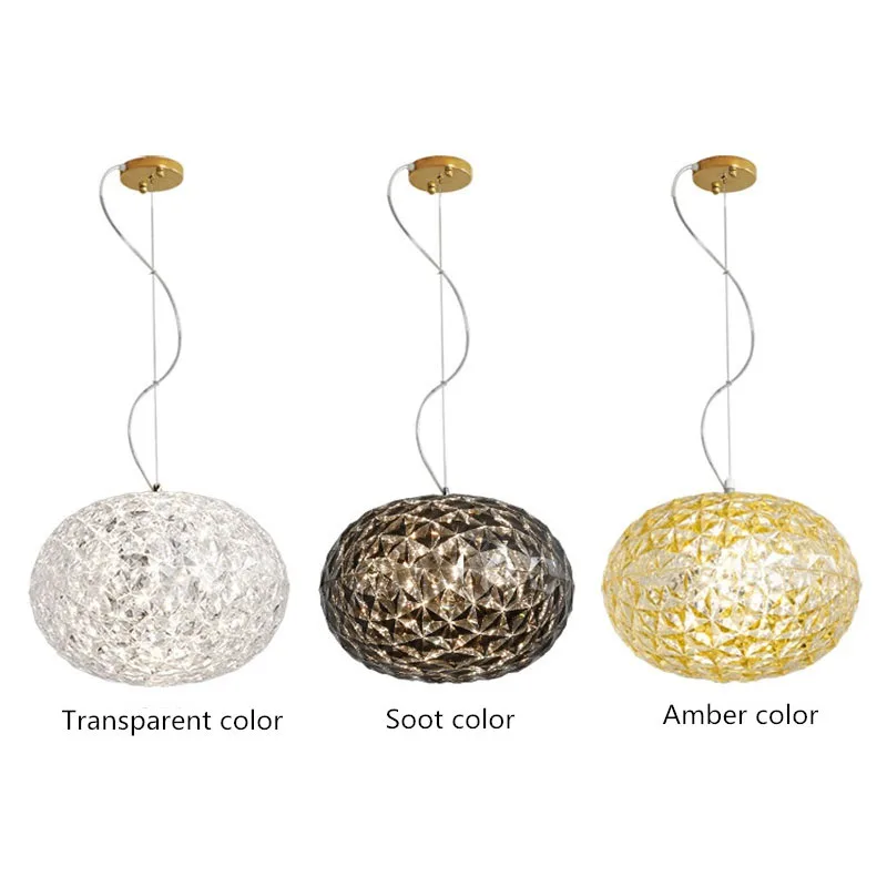 

Modern Nordic Acrylic Crystal Chandelier Living Room Bedroom and Dining Staircase Hanging Lights E27 LED Bulb Home Decoration