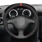 Для Volkswagen VW Golf 4 (IV) Passat B5 Passat Variant Polo черный замшевый чехол рулевого колеса автомобиля