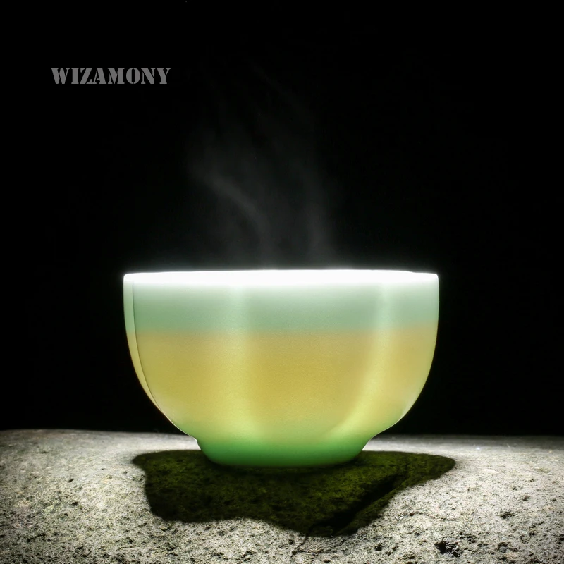 1 шт. китайский чашка для чая Longquan Celadon Китайская гайвань около 75 мл фарфоровый