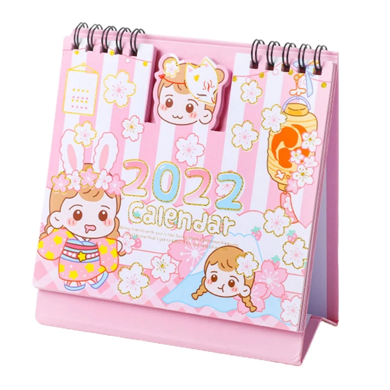 Настольный календарь с милым мультяшным Кроликом динозавром 2022 для девочек