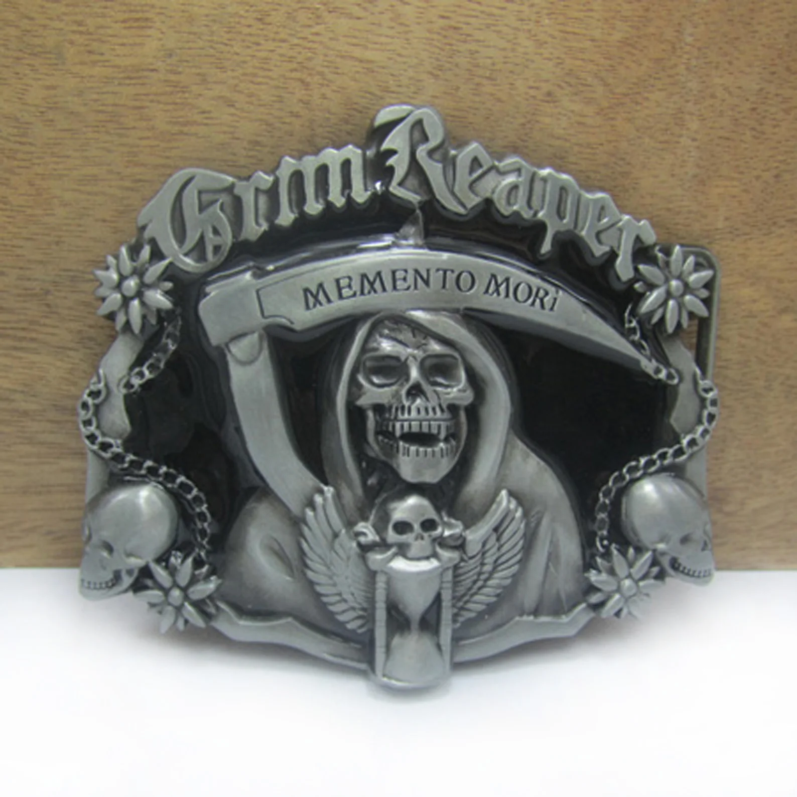 Buckleclub wholesale black GRIM REAPER super hero film cowboy jeans gift belt buckle FP-02388-2 pewter finish 4cm width loop | Дом и сад