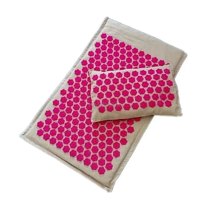 

Acupressure Mat Massage Pillow Yoga mat Acupuncture Lotus Spike Cushion body back Massager Relieve Stress Pain