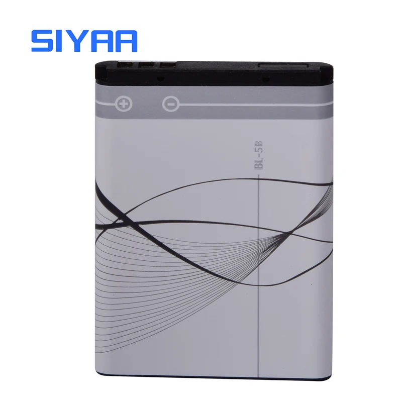 SIYAA оригинальный Батарея BL-5B для Nokia 5070 5140 5200 5300 5500 6020 6021 6060 6070 6080 890 мА/ч BL5B BL 5B