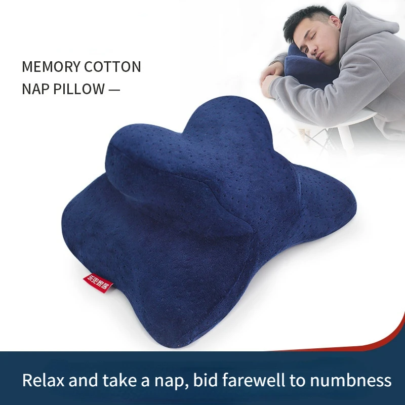 

Подушка для шеи из пены с эффектом памяти для офиса, самолета, путешествий, медленно восстанавливает форму, предназначена для защиты шейног...