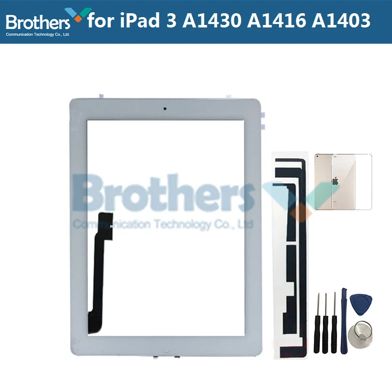WhiteButtonTool Case 9,7 для iPad 3 A1416 A1430 A1403 сенсорный экран дигитайзер Сенсорная панель Замена планшета для iPad 3 экран с домашней кнопкой - Цвет: WhiteButtonTool Case