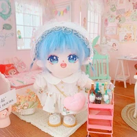 20cm plush doll wear fresh rose dress suit toy clothes star cotton doll dress up girls gift