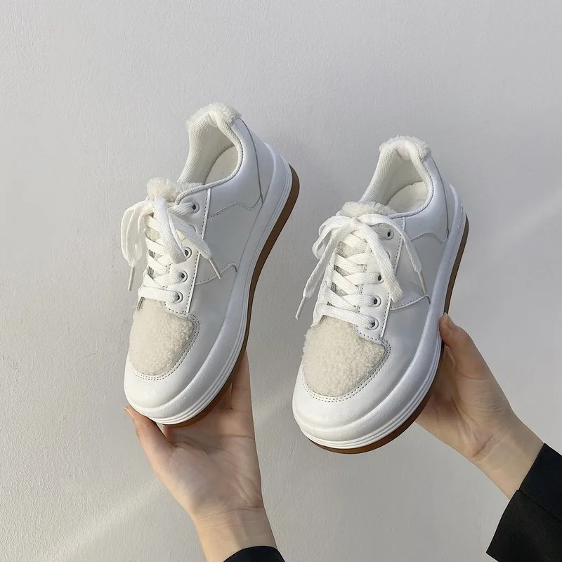 

LEOSOXS Women Sneakers Platform Flat Spring Autumn Casual Sneakers Female Fashion Comfort White Vulcanized Shoes For Women 2020