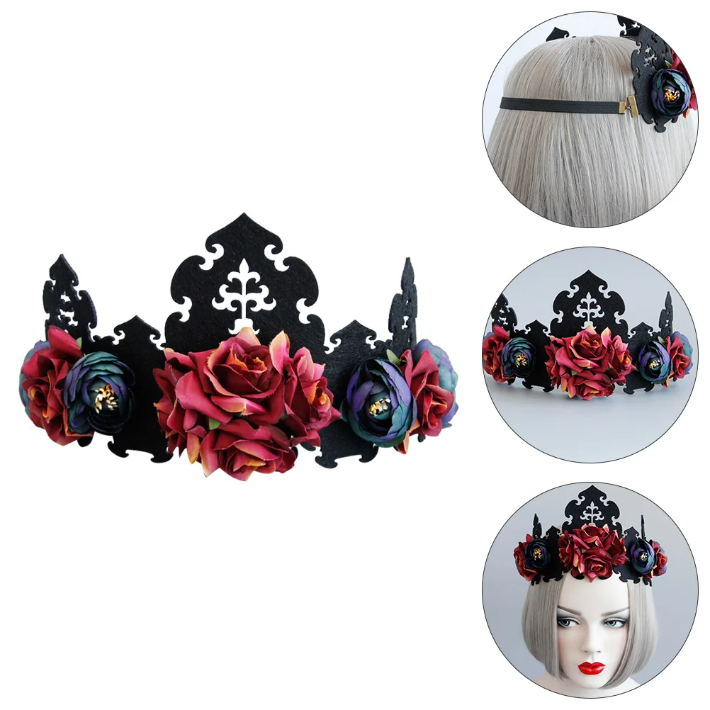 

Headpiece Floral Head Garland Headdress Cosplay Party Frontal Band