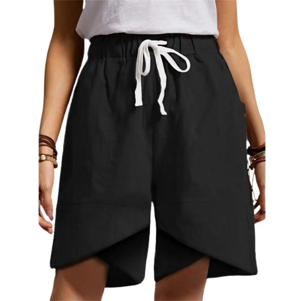 

Soft Durable Comfort Stretch Women Shorts Cotton Flax Women Shorts Wide-leg for Beach
