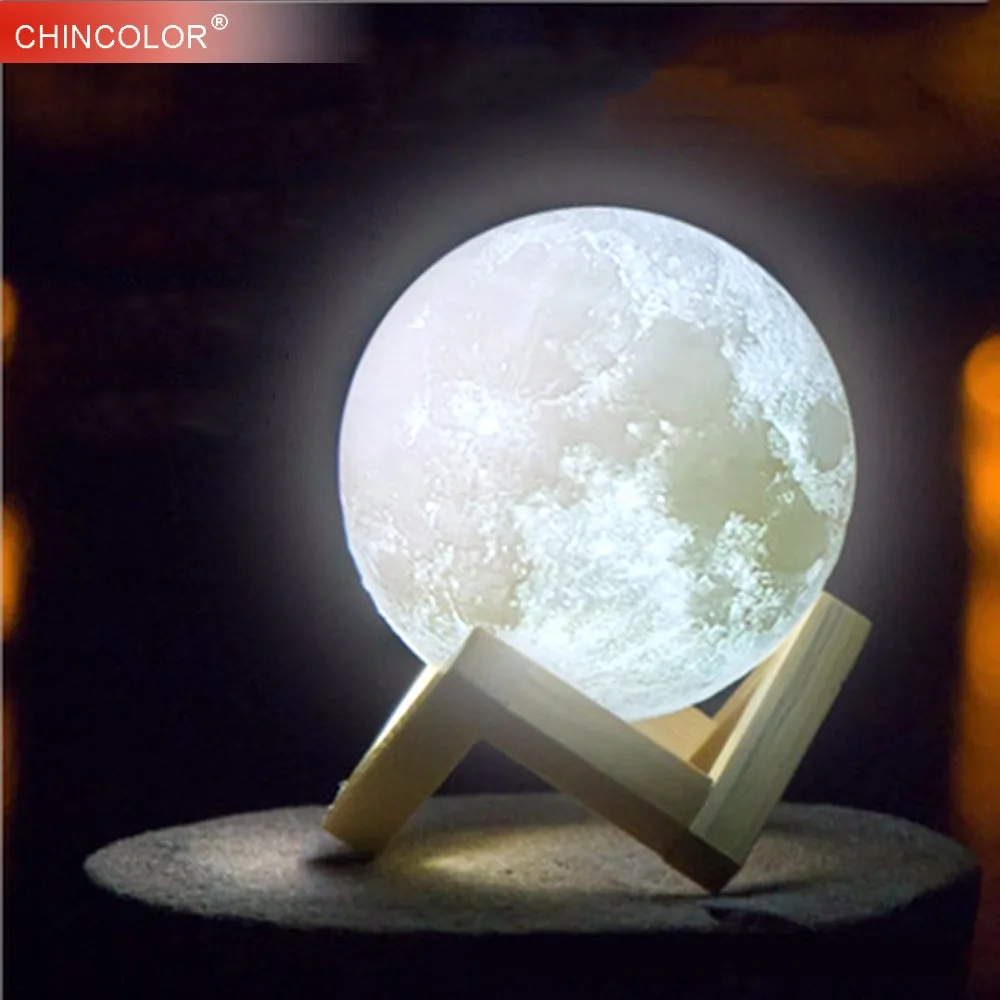 Лунная лампа 3D печать светодиодный Ночной светильник новинка лунный с питанием