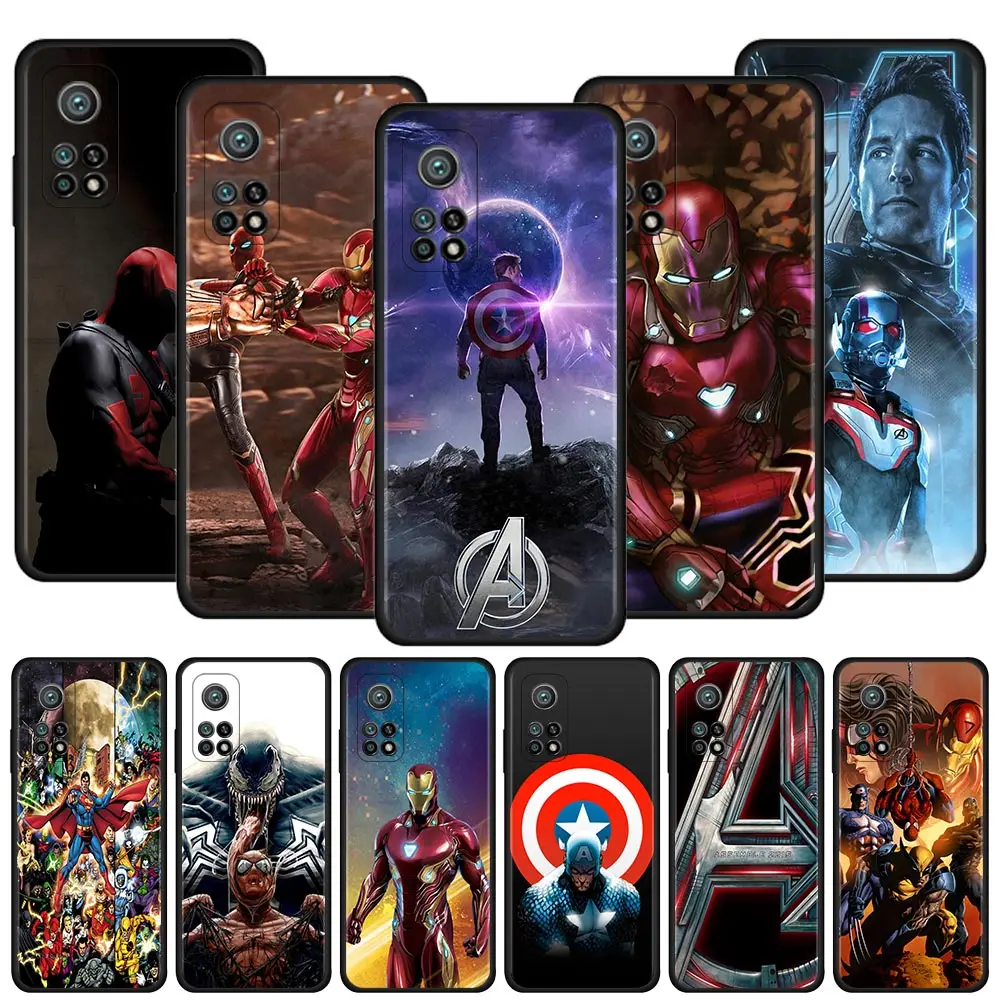 

Marvel Avengers Super Hero Fundas For Xiaomi MI Note 10T Lite 10 Pro 5G MI11 Ultra M11 11i 11X 11T 9T Pro 11Lite 5G 10S Cover
