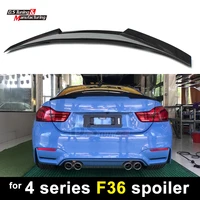 f36 new carbon fiber black rear trunk spoiler for bmw 4 series gran coupe 4 door 2013 2020 m4 style car boot lid roof wing lip