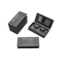 Simple Own Brand Pure Black Eyelash Case Wholesale Handmade 3D 20mm Mink Lashes With Packing Customize Logo Eyelash Packaging