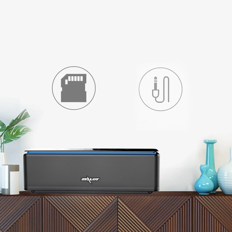 ZEALOT S7 контактный Bluetooth динамик сабвуфер Портативный маленький открытый