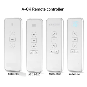 A-OK AC123 01/02/06/16-Channel Remote Controller forAok Electric curtian RFmotor,Wireless Remote Con