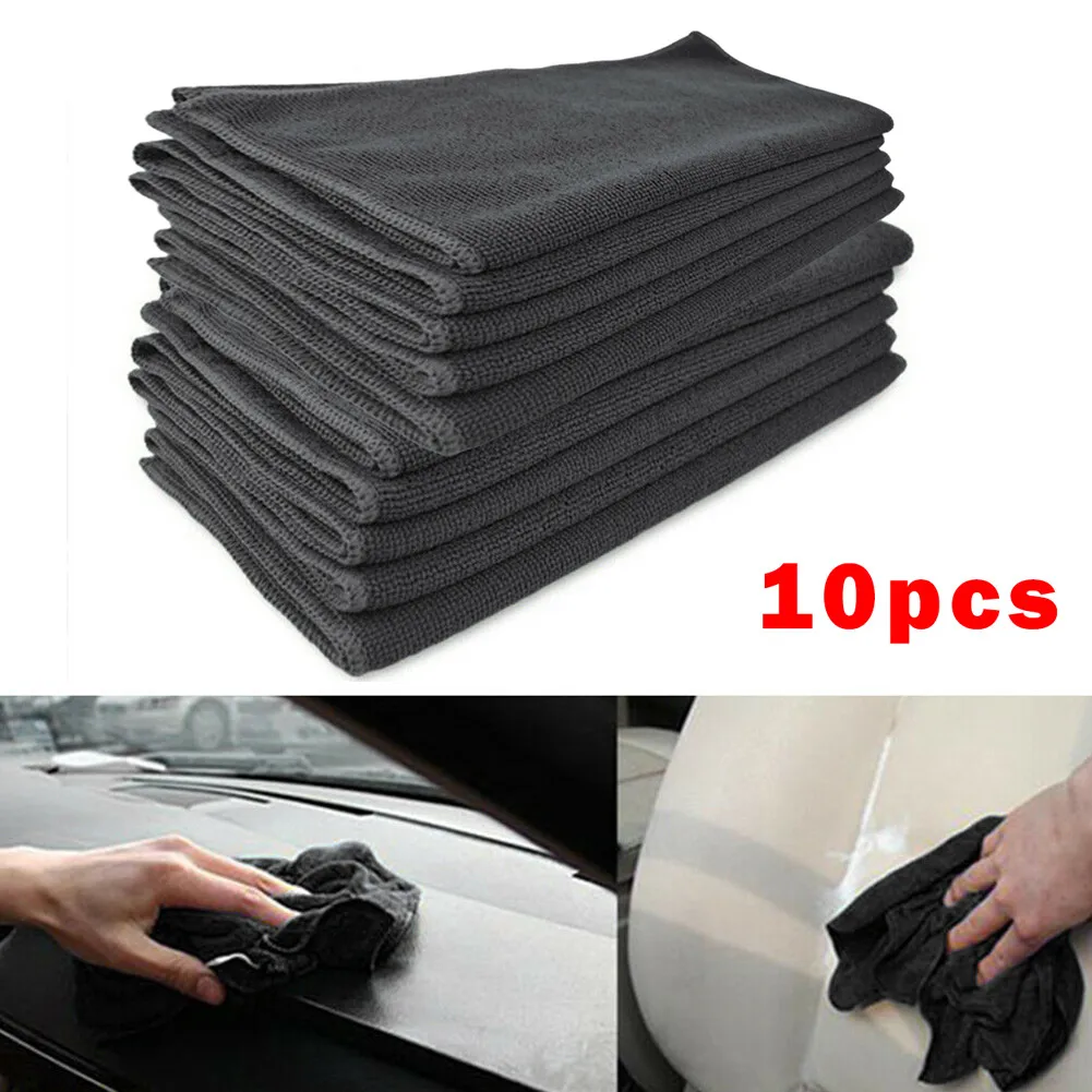 

Polishing Cloth Car Cleaning Cloth Soft Strong Water Absorption 40x40cm Black Dry Cloth Gift