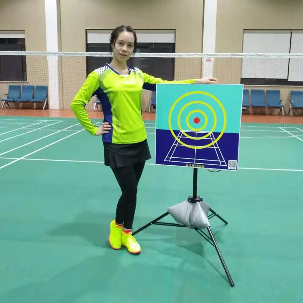Professional Badminton Ball Precision Training Target Elastic Plate Board Rack Support Height Adjustable Wall Trainer Tripod | Спорт и