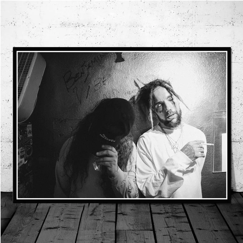 Плакатный принт$ UICIDEBOY$ хип хоп Музыка рэпер певец звезда холст масляная живопись художественная стена картины для гостиной домашний декор - Цвет: Темный хаки