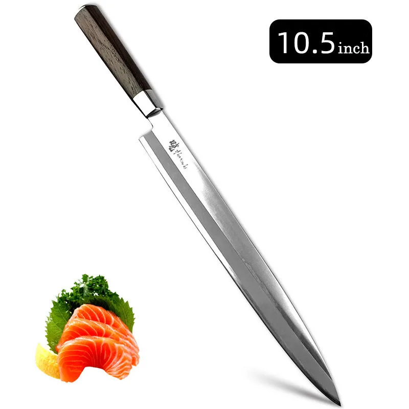 

Quality 8.5/9.5/10.5 Inch Japanese Sashimi Knife 7Cr17MoV Steel Slicing Fish Chef Sushi Filleting Kitchen Knives Wooden Handle