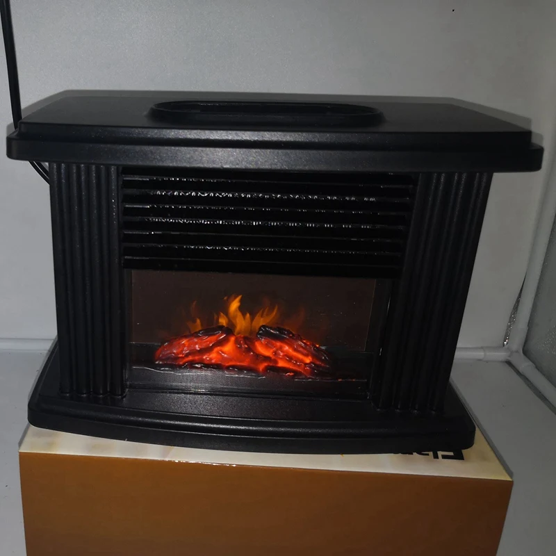 

Mini Electric Flame Heater Air Warmer PTC Ceramic Heating Stove Radiator Household Handy Fan EU Plug