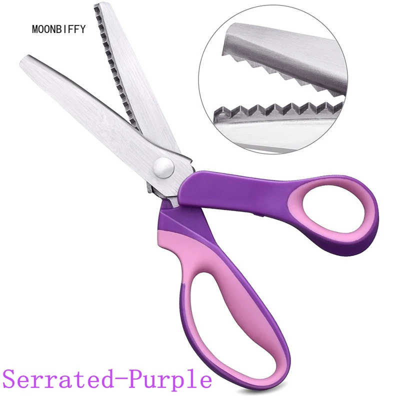 

2021 New Scalloped Serrated Shears Sewing Cut Dressmaking Tailor Leather Handicraft Fabric Upholstery Sewing Craft Scissors
