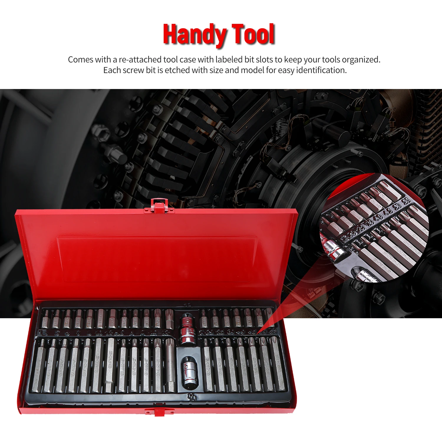 Отвертка Биты 40 шт. 1/2 &quot3/8&quot Привод Гайка Драйвер Набор бит CR V Chorme ванадиевая