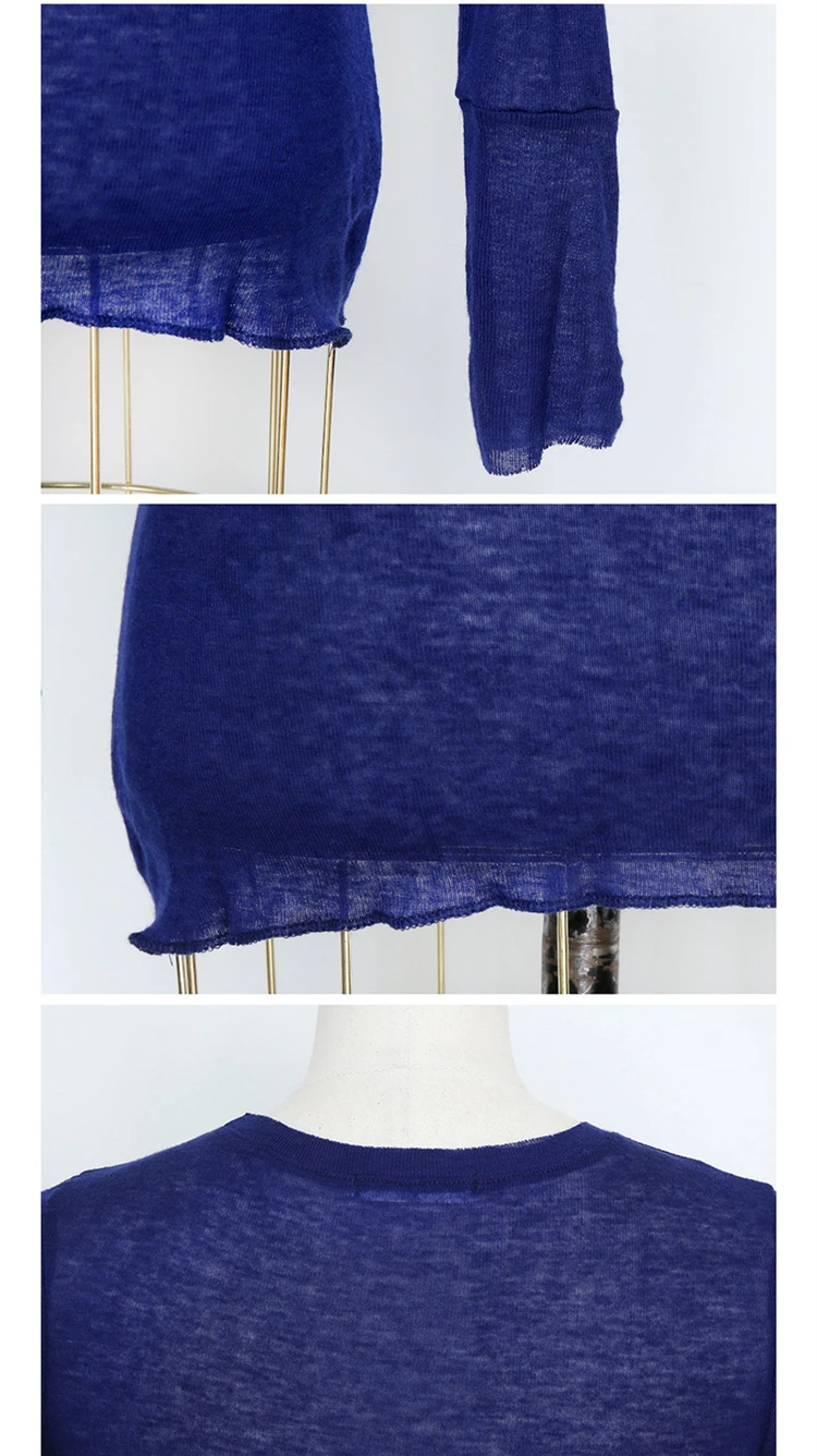 Женская Винтажная футболка осенняя облегающая мягкая Базовая с длинным рукавом